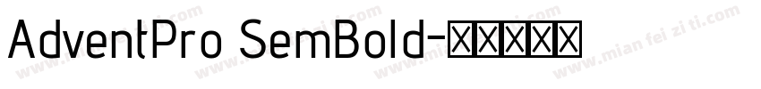 AdventPro SemBold字体转换